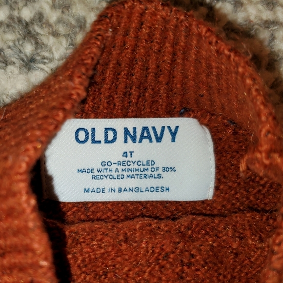Old Navy Toddler Girl's Mock-Neck Ruffle-Trim Cable Knit Sweater - Picture 8 of 8